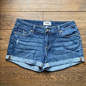 PAIGE Jimmy Jimmy Distressed Denim Short Sz 26